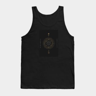 Geometric Lion Astrological Tarot Card Tank Top